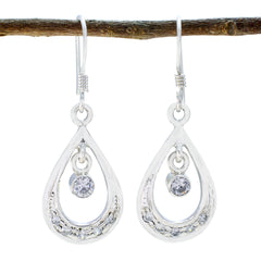 Hanna White Dangle Earrings for Women - Elegant Style Cubic Zirconia White Dangle