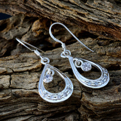 Hanna White Dangle Earrings for Women - Elegant Style