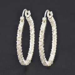 Ayesha White Dangle Earrings with Sparkling Accents