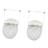 Ivana White Dangle Earrings India for Every Occasion Rainbow Moonstone White Dangle