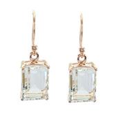 Sarah White Dangle Earrings India - Elegant Gemstone Style Crystal Quartz White Dangle