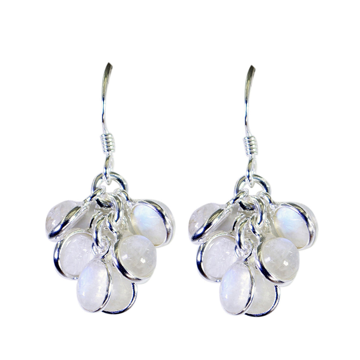 Li Lee White Dangle Earrings India for Everyday Glam Rainbow Moonstone White Dangle