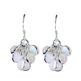 Li Lee White Dangle Earrings India for Everyday Glam Rainbow Moonstone White Dangle