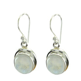 Angeles White Dangle Earrings for Everyday Glamour Rainbow Moonstone White Dangle