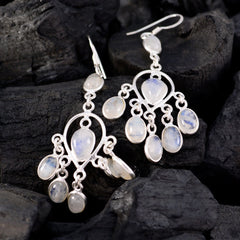 Naomi White Dangle Earrings for Stylish Looks