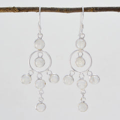 Nari White Dangle Earrings for Elegant Style
