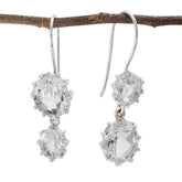 Mariana White Dangle Earrings for Stunning Elegance Crystal Quartz White Dangle