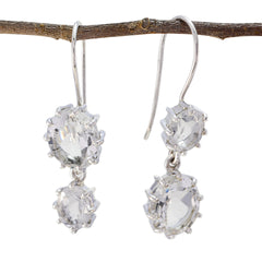 Mariana White Dangle Earrings for Stunning Elegance Crystal Quartz White Dangle