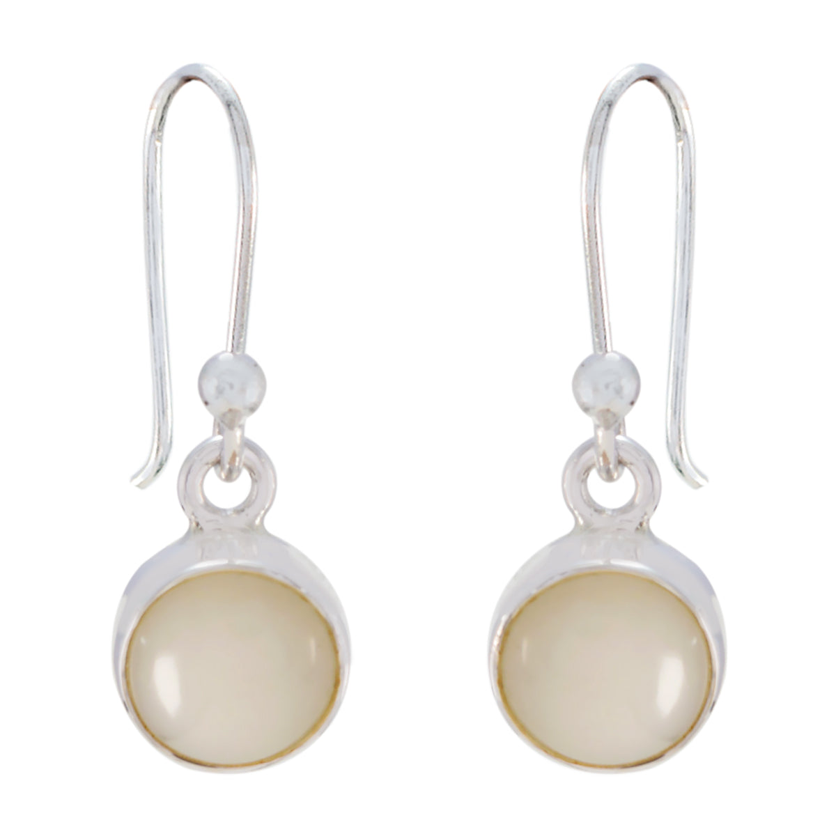 Riley White Dangle Earrings with Elegant Design Moonstone White Dangle