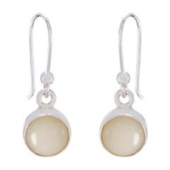 Riley White Dangle Earrings with Elegant Design Moonstone White Dangle