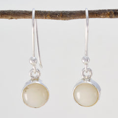 Riley White Dangle Earrings with Elegant Design