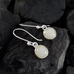 Riley White Dangle Earrings with Elegant Design