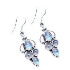 Wen White Dangle Earrings with Moonstone Accents