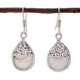 Sofia White Dangle Earrings with Elegant Design Pearl White Dangle