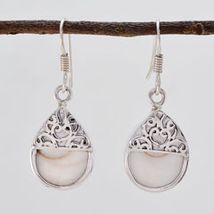 Sofia White Dangle Earrings with Elegant Design