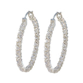 Ayesha White Dangle Earrings with Sparkling Accents Cubic Zirconia White Dangle