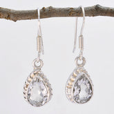 Haruka White Dangle Earrings for Anytime Glam Crystal Quartz White Dangle