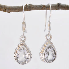 Haruka White Dangle Earrings for Anytime Glam Crystal Quartz White Dangle