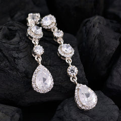 Siti White Edgy Stud Earrings for Stylish Looks