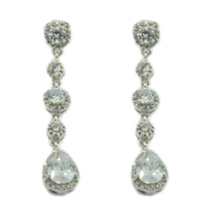 Siti White Edgy Stud Earrings for Stylish Looks