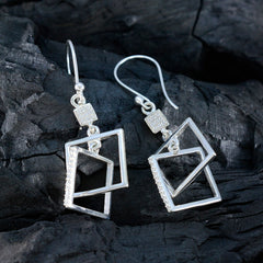 Agustina White Featherlight Dangle Earrings for Glam