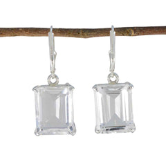 Jiwoo White Gemstone Earrings for Everyday Glam