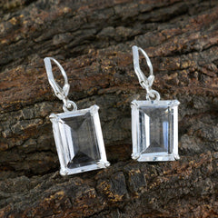 Jiwoo White Gemstone Earrings for Everyday Glam