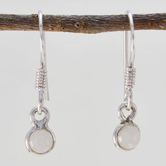 Ling White Gemstone Earrings for Everyday Elegance