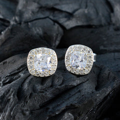 Sofia White Gemstone Earrings for Everyday Elegance