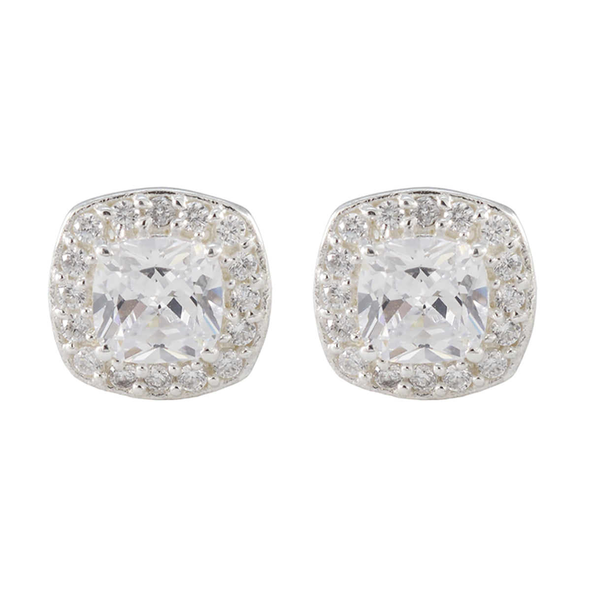 Sofia White Gemstone Earrings for Everyday Elegance Cubic Zirconia White Stud