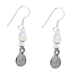Hye-jin White Gemstone Earrings for Every Occasion