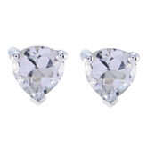 Ida White Gemstone Stud Earrings for Everyday Glam Cubic Zirconia White Stud