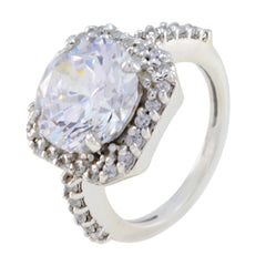 Olivia White Halo Ring for Women with Sparkling Stones
