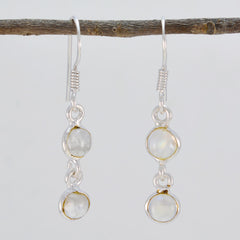 Hua White Minimalist Dangle Earrings for Everyday Style
