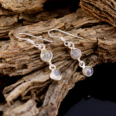 Hua White Minimalist Dangle Earrings for Everyday Style