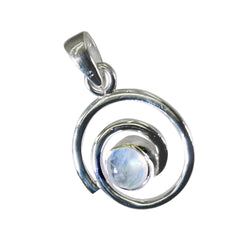 Zoe White Signet Pendant Jewelry with Gemstone Accent