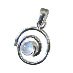 Zoe White Signet Pendant Jewelry with Gemstone Accent