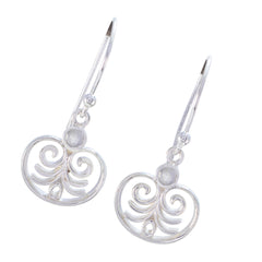 Rebeca White Solitaire Dangle Earrings for Glam Style