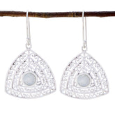 Sofia White Solitaire Dangle Earrings for Every Occasion Rainbow Moonstone White Dangle
