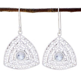 Ji-eun White Solitaire Dangle Earrings for Every Occasion Crystal Quartz White Dangle
