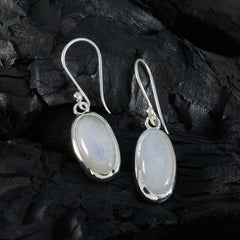 Lorena White Solitaire Dangle Earrings for Glam Style