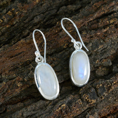 Lorena White Solitaire Dangle Earrings for Glam Style
