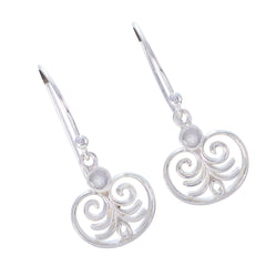 Rebeca White Solitaire Dangle Earrings for Glam Style