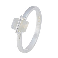 Evelyn White Solitaire Ring for Women with Gemstone