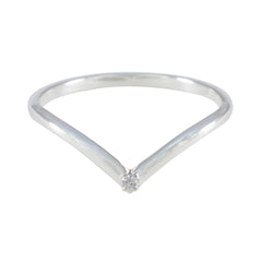 Hina Elegant White Solitaire Ring for Women Cubic zirconia CZ White