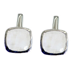 Aria White Solitaire Stud Earrings for Chic Style