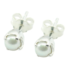 Clara White Solitaire Stud Earrings for Everyday Glam