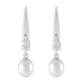 Lily White Solitaire Stud Earrings for Everyday Elegance Pearl White Stud