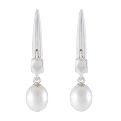 Lily White Solitaire Stud Earrings for Everyday Elegance Pearl White Stud