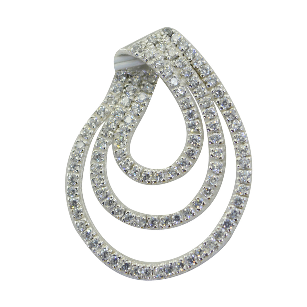 Nova White Luxurious Statement Pendant White CZ White White